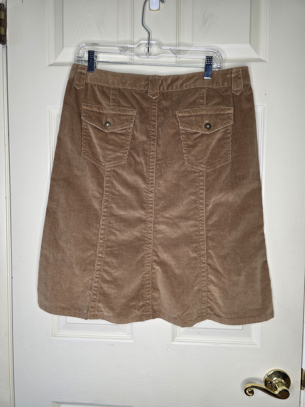 Eddie Bauer Corduroy A-Line Skirt Tan Brown 12 - Picture 3 of 9